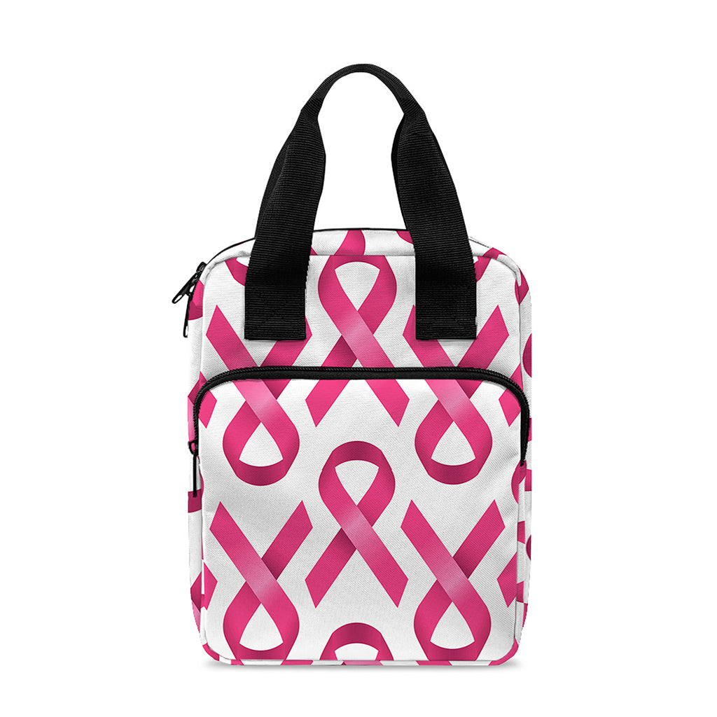 Pink And White Breast Cancer Print Bible Tote Bag