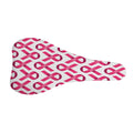 Pink And White Breast Cancer Print Bicycle Seat Cover