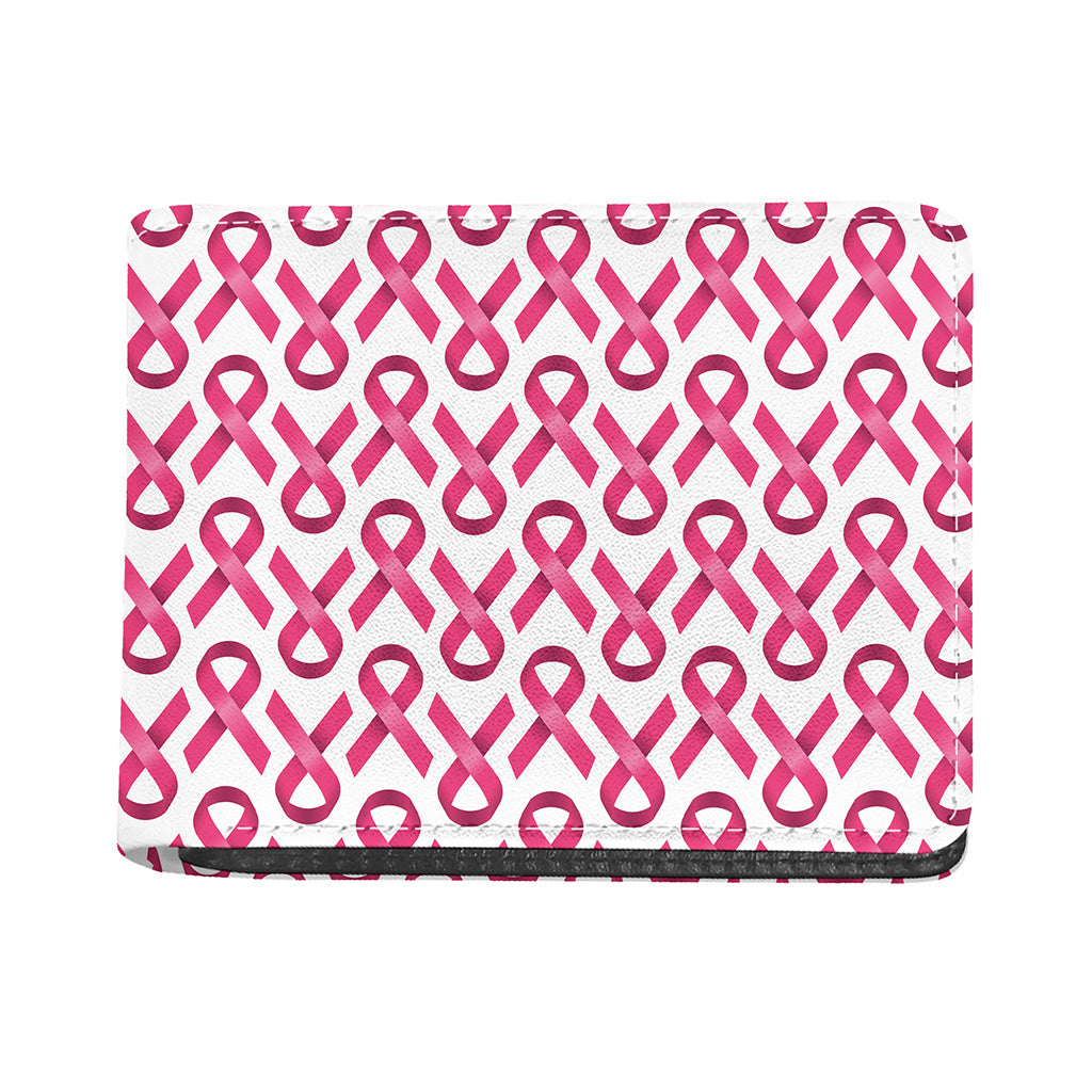Pink And White Breast Cancer Print Bifold Wallet
