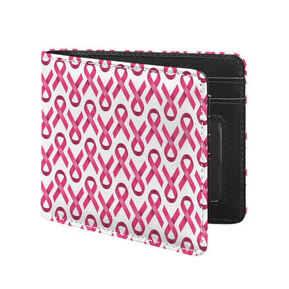 Pink And White Breast Cancer Print Bifold Wallet