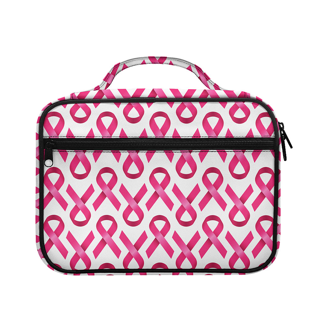 Pink And White Breast Cancer Print Briefcase Bible Bag
