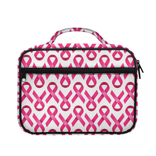 Pink And White Breast Cancer Print Briefcase Bible Bag