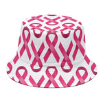 Pink And White Breast Cancer Print Bucket Hat