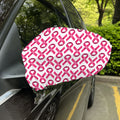Pink And White Breast Cancer Print Car Side Mirror Covers