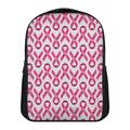 Pink And White Breast Cancer Print Casual Backpack