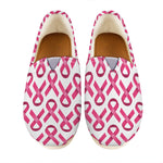 Pink And White Breast Cancer Print Casual Shoes