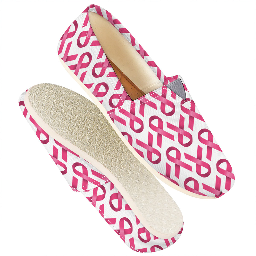 Pink And White Breast Cancer Print Casual Shoes
