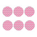 Pink And White Breast Cancer Print Coaster Set