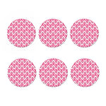 Pink And White Breast Cancer Print Coaster Set