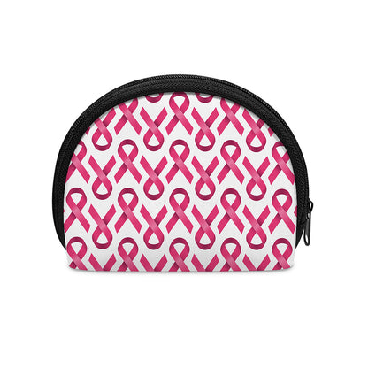 Pink And White Breast Cancer Print Coin Purse