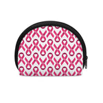 Pink And White Breast Cancer Print Coin Purse