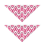 Pink And White Breast Cancer Print Dog Bandana