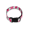Pink And White Breast Cancer Print Dog Collar