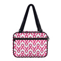 Pink And White Breast Cancer Print Double Strap Bible Bag