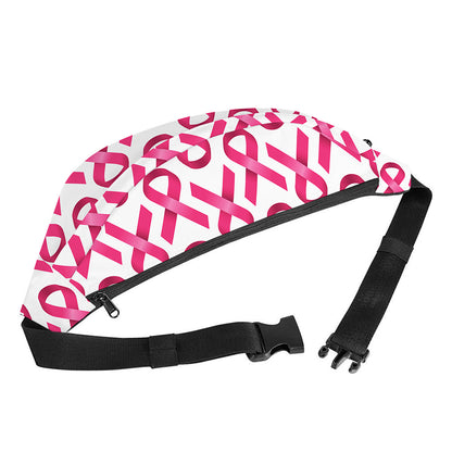 Pink And White Breast Cancer Print Fanny Pack