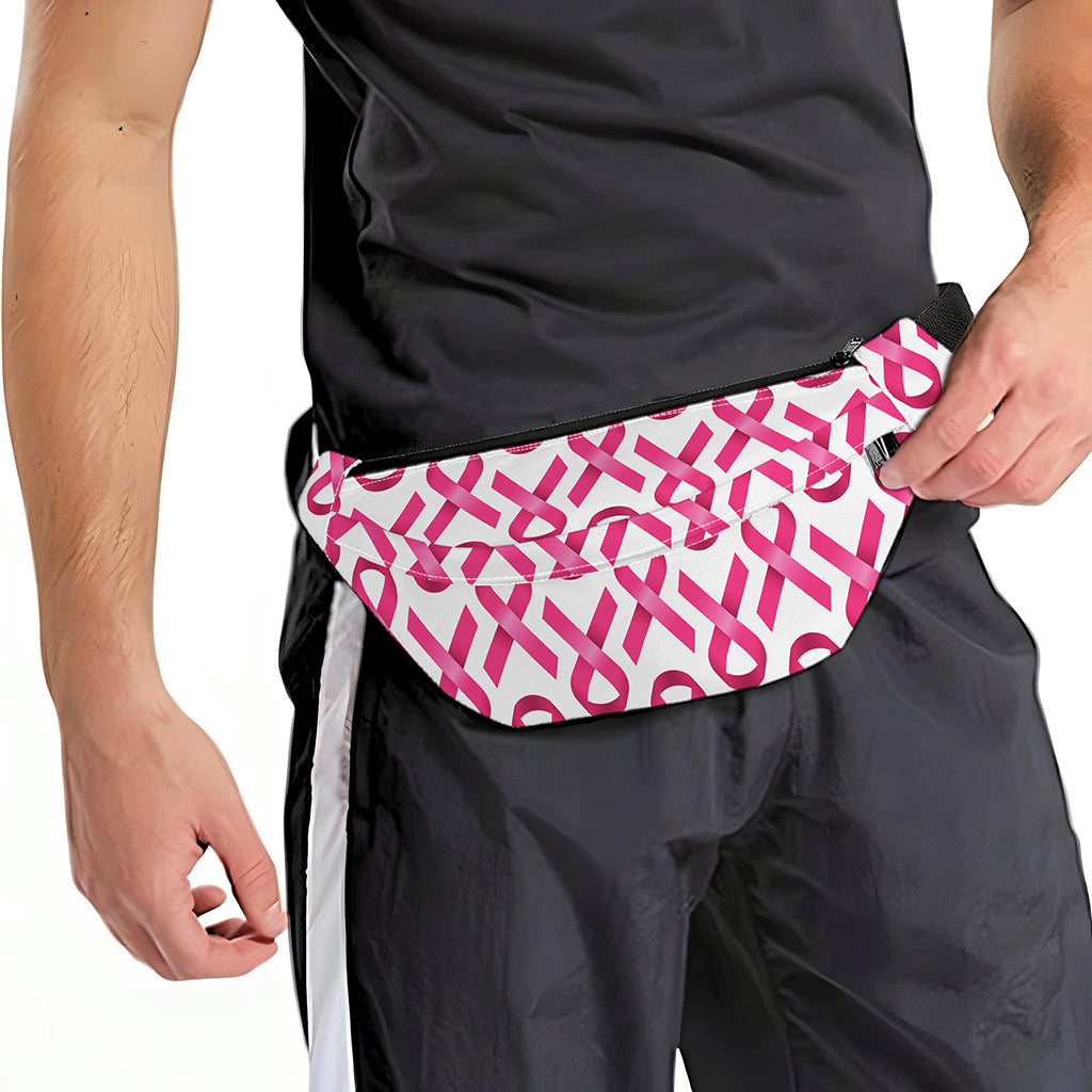 Pink And White Breast Cancer Print Fanny Pack