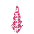 Pink And White Breast Cancer Print Hand Towel