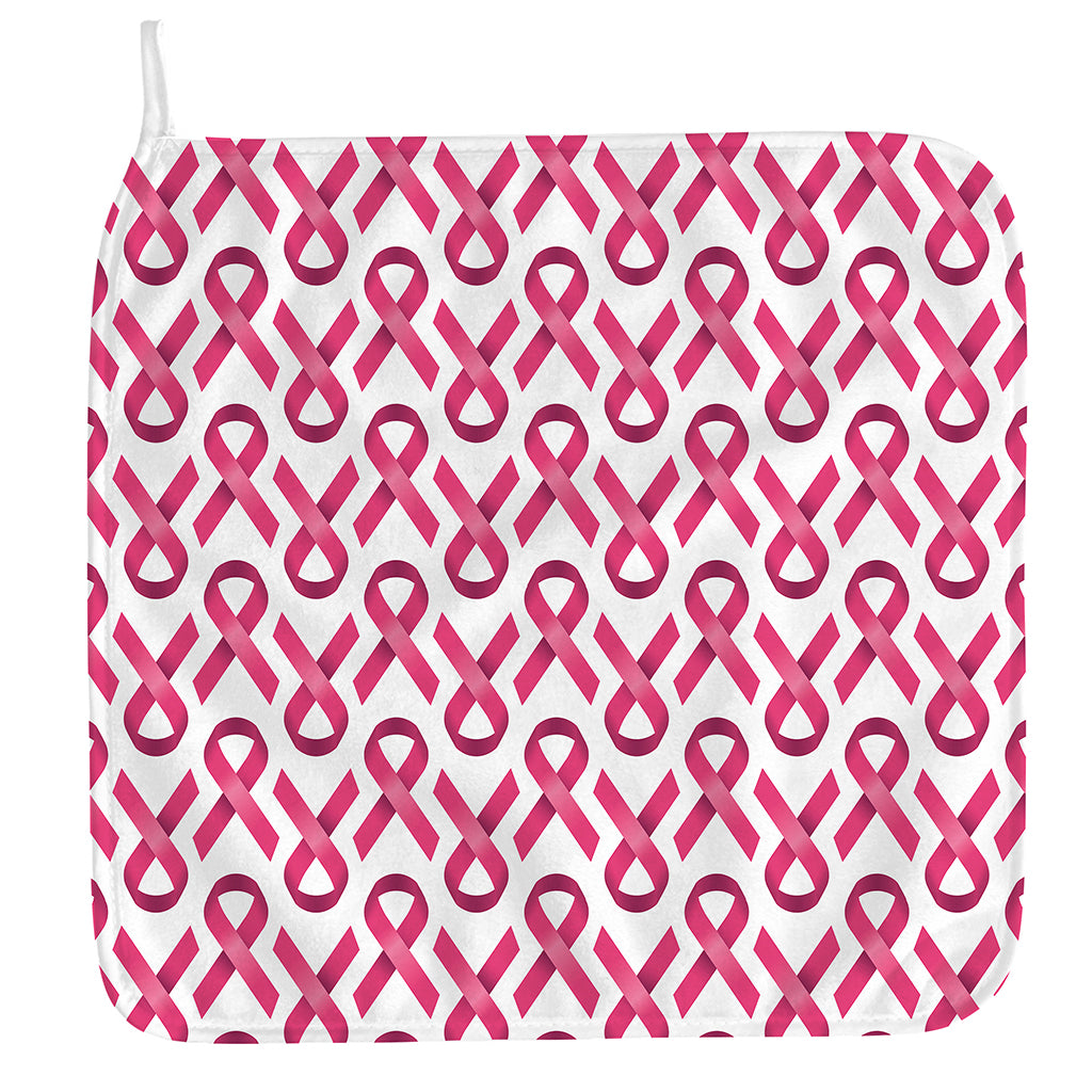 Pink And White Breast Cancer Print Hand Towel