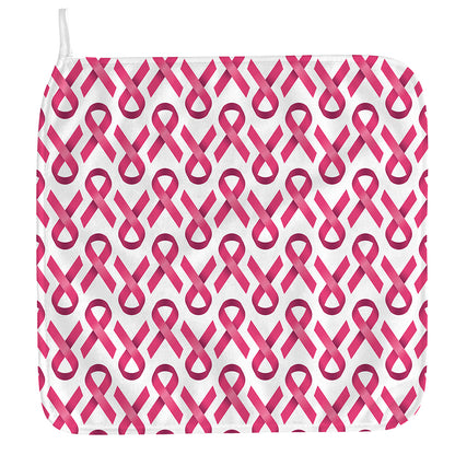 Pink And White Breast Cancer Print Hand Towel