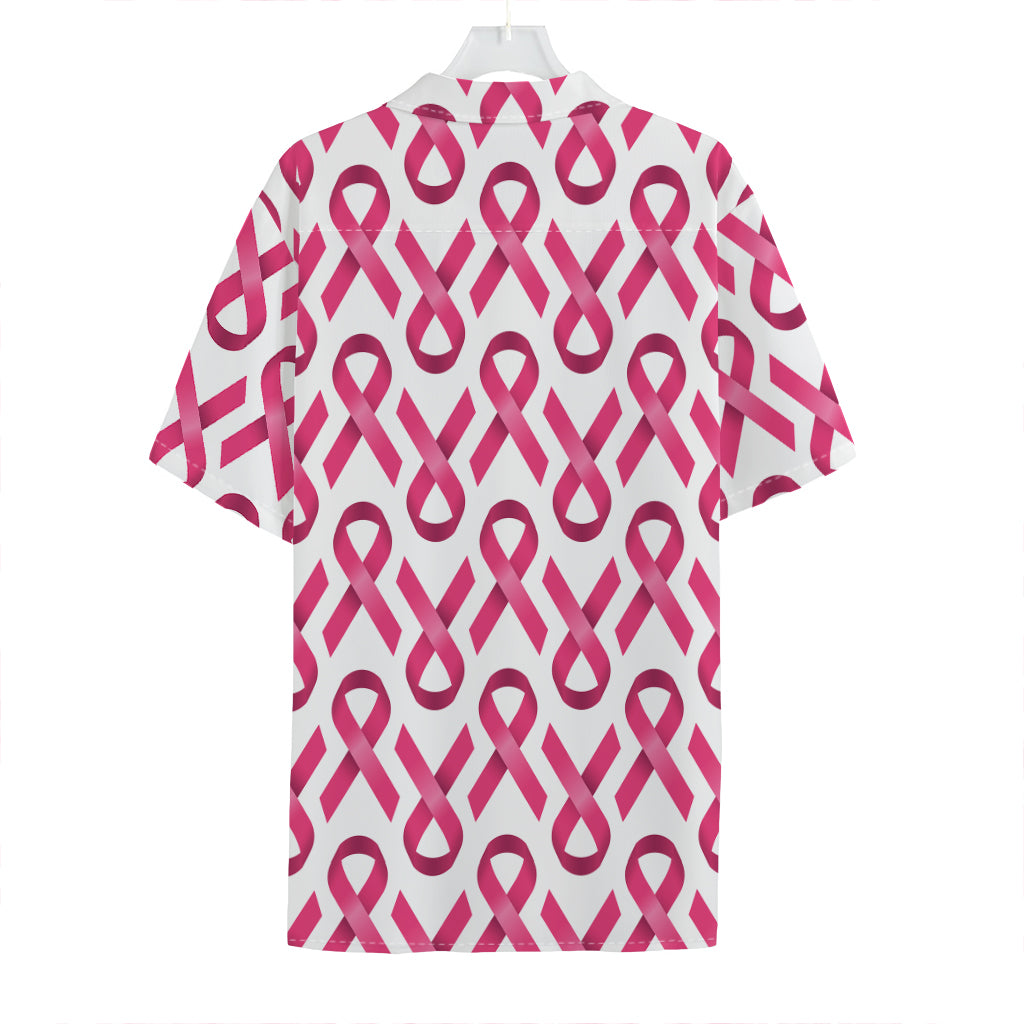 Pink And White Breast Cancer Print Hawaiian Shirt