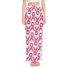 Pink And White Breast Cancer Print High Slit Maxi Skirt