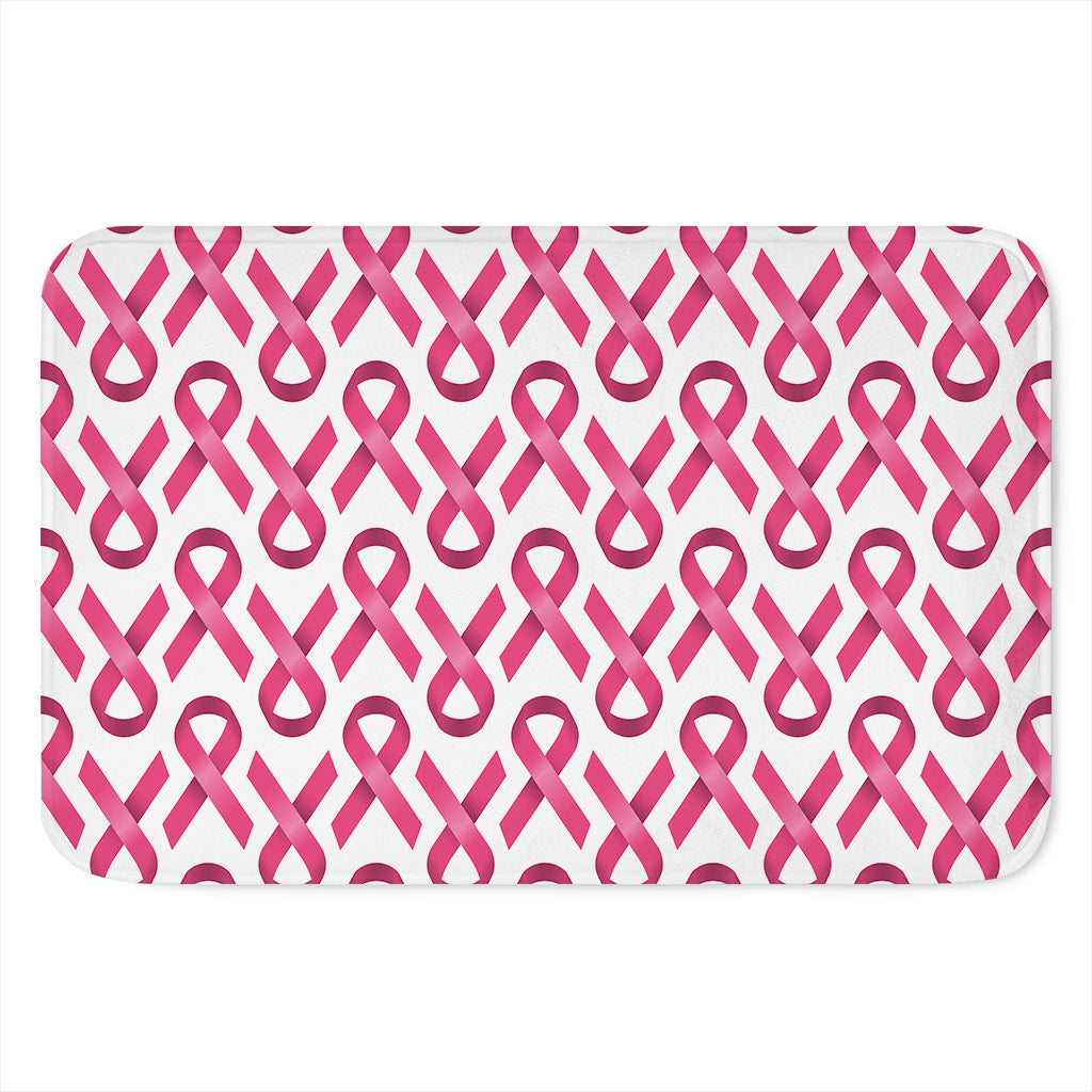 Pink And White Breast Cancer Print Indoor Door Mat