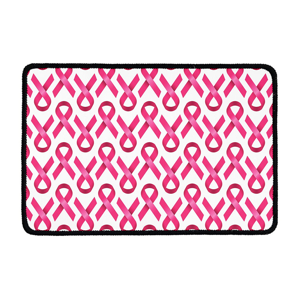 Pink And White Breast Cancer Print Kitchen Mat