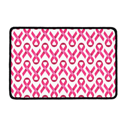Pink And White Breast Cancer Print Kitchen Mat