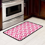 Pink And White Breast Cancer Print Kitchen Mat