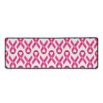 Pink And White Breast Cancer Print Long Kitchen Mat