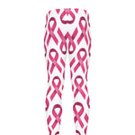 Pink And White Breast Cancer Print Men's leggings