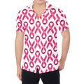 Pink And White Breast Cancer Print Men's Shirt