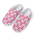 Pink And White Breast Cancer Print Mesh Casual Shoes