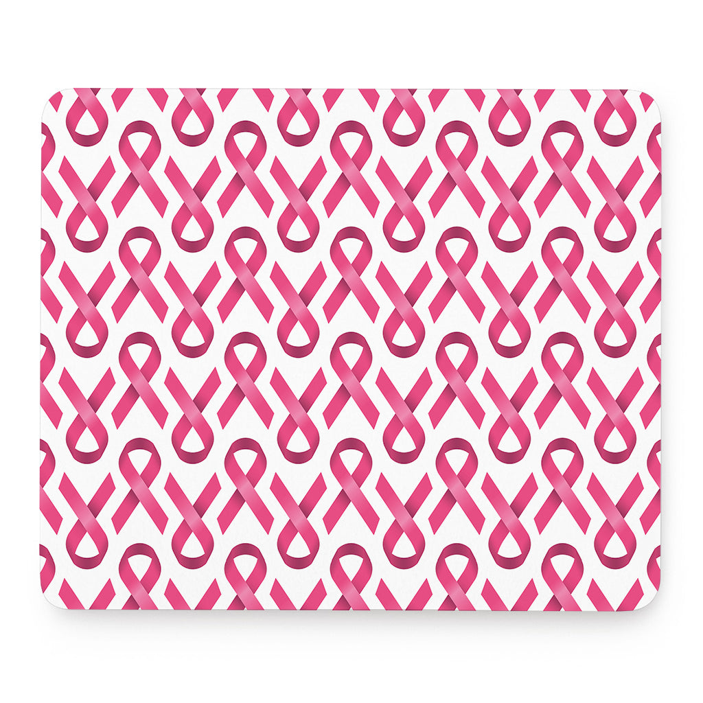 Pink And White Breast Cancer Print Mouse Pad