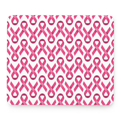 Pink And White Breast Cancer Print Mouse Pad