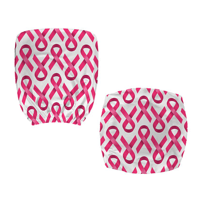 Pink And White Breast Cancer Print Office Chair Cover