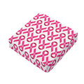Pink And White Breast Cancer Print Outdoor Seat Cushion Cover