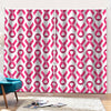 Pink And White Breast Cancer Print Pencil Pleat Curtains