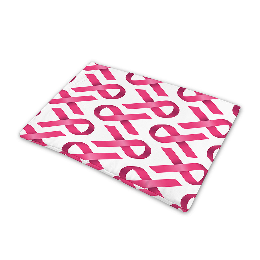 Pink And White Breast Cancer Print Pet Cooling Mat Cover