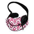 Pink And White Breast Cancer Print Pet Sling Carrier
