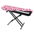 Pink And White Breast Cancer Print Piano Keyboard Cover
