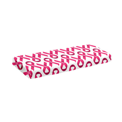 Pink And White Breast Cancer Print Piano Keyboard Cover