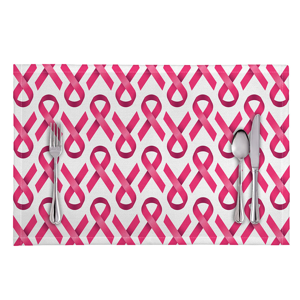 Pink And White Breast Cancer Print Placemat