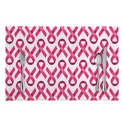Pink And White Breast Cancer Print Placemat