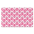 Pink And White Breast Cancer Print Polyester Doormat