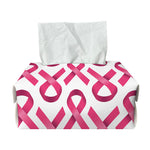 Pink And White Breast Cancer Print Rectangle Tissue Box Cover