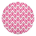 Pink And White Breast Cancer Print Round Blanket