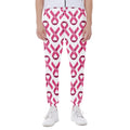 Pink And White Breast Cancer Print Joggers