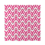 Pink And White Breast Cancer Print Silk Bandana