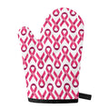 Pink And White Breast Cancer Print Single Oven Mitt